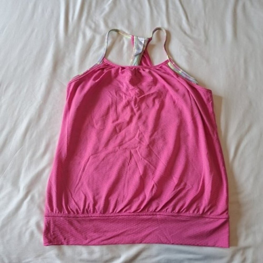 Ivivva girls size 14 pink tank top EUC